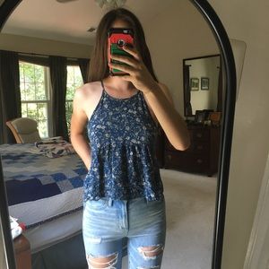 American Eagle floral tank